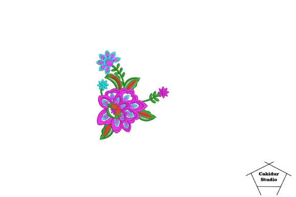 Cyan Pink Flowers: A Craft Fair Embroidery Review