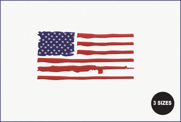 Gun USA Flag Embroidery Design Review