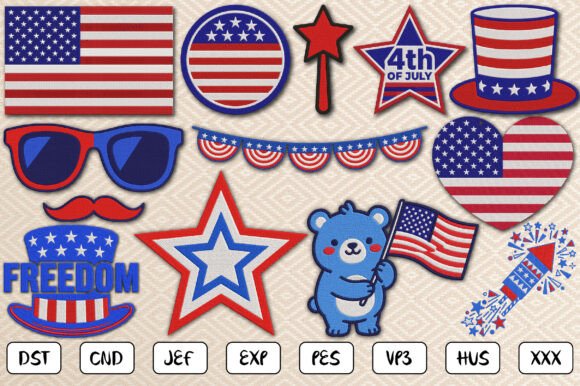 Review: 4th of July Embroidery Bundle for Sellers