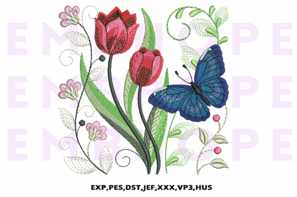 Review: Flowers with Butterfly and Tulips for Business Merch
