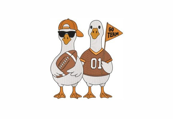 Review: Football Geese Embroidery Design