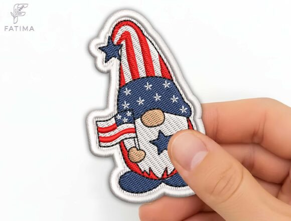 Reviewing the Patriotic Gnome Patch Embroidery Design